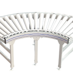 poly v belt curved roller conveyor